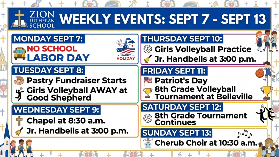 This Week School 9/7-9/13